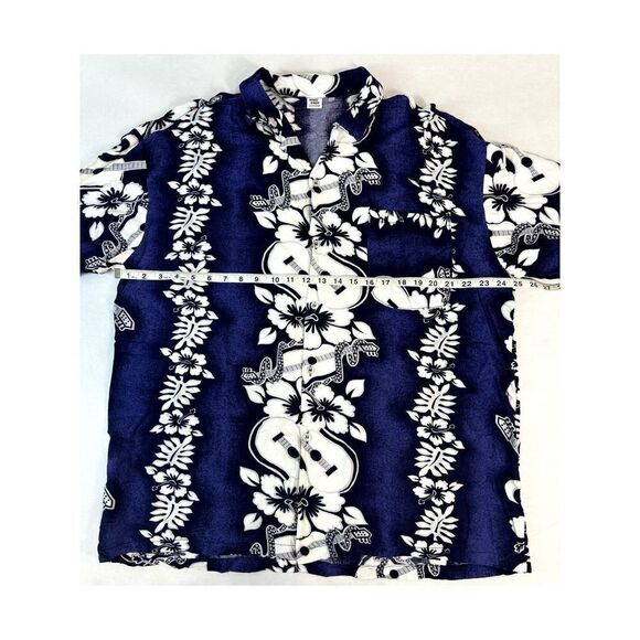 Koko Knot Hawaiian Shirt Purple Floral Rayon - Size XXL - Picture 6 of 7
